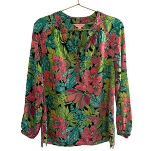 Lilly Pulitzer Silk Floral Blouse NWOT